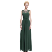 Starzz Sleeveless Chiffon Long Dark Green Formal Bridesmaid Dress ST000064-4